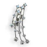 Stefan Hafner Blue Diamond Drop Earrings 18K White Gold