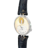 Sarcar Ladies 18K White Gold Diamond Watch with Lucky Horseshoe – Quartz Luxury Timepiece
