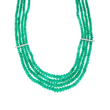 Emerald Bead and Diamond Necklace