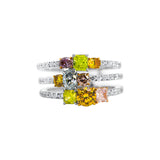 Rainbow Ring with Fancy Diamonds