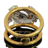 18K White & Yellow Gold Horse Diamond Ring
