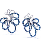 Titanium Earrings with Sapphires and Diamonds