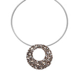 Necklace with Champagne Diamonds and Smoky Quartz