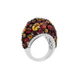 Ring with Diamonds and Red Sapphires