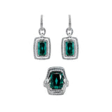 Tourmaline Set Earrings and Ring
