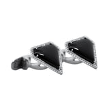 Cufflinks with Black Agate and Diamonds