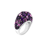 Trimoro Ring with Diamonds, Sapphires and Amethysts