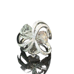 18K white gold ring with natural grey diamonds luxury design