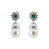 Emerald and South  Sea Pearls Set