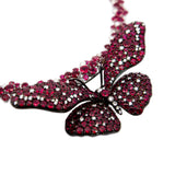 Collier Earrings and Ring 'Butterfly' Ruby Set