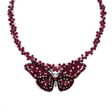 Collier Earrings and Ring 'Butterfly' Ruby Set