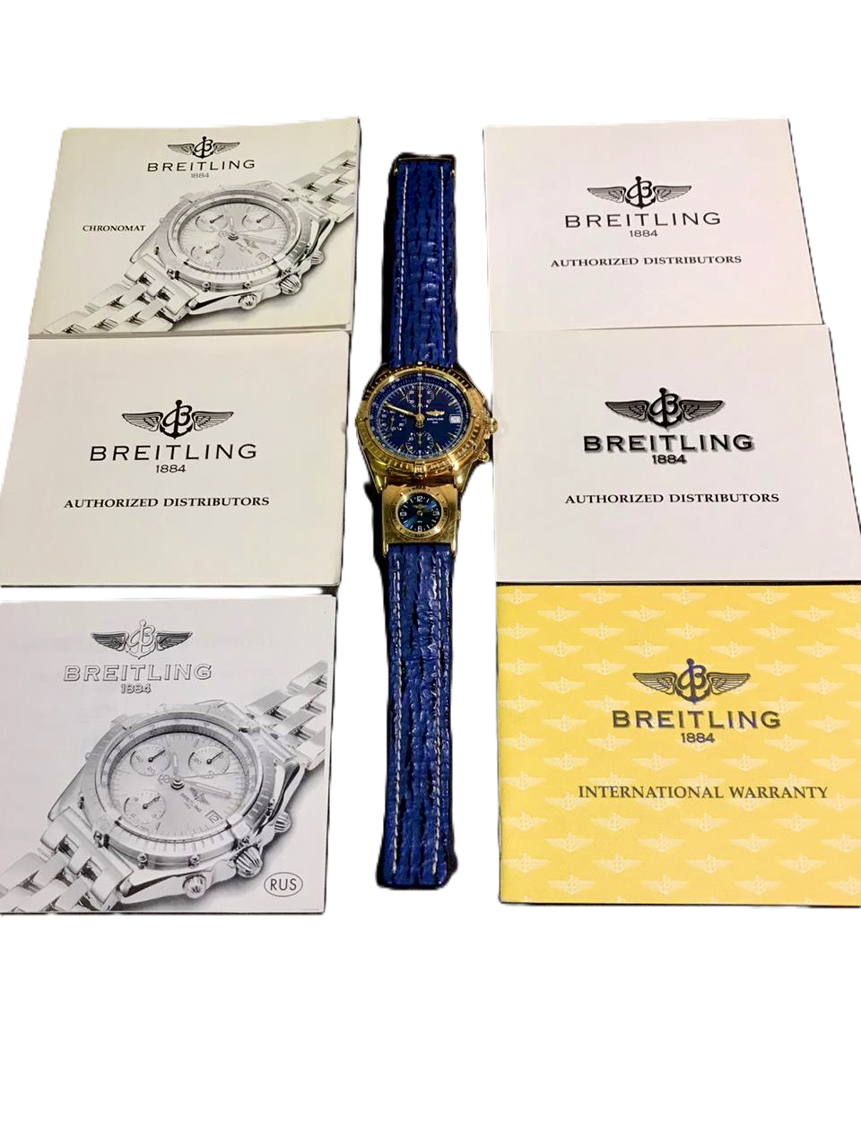 Breitling International Warranty certificate for Chronomat K13050.1 with authorized distributor stamp
