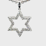 diamond Star of David pendant white gold luxury jewelry