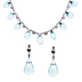 Topaz Collier and Earrings Jewellery Set