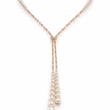 Giovanni Ferraris Allegra Collier aus 18K Roségold mit Diamanten & weißen Zuchtperlen