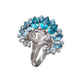 Carrera y Carrera Genus Ring | 18K White Gold with Topaz & Diamonds
