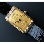 PAMP Suisse Goldbarren Uhr 18K Gold mit Diamanten selten Österreich